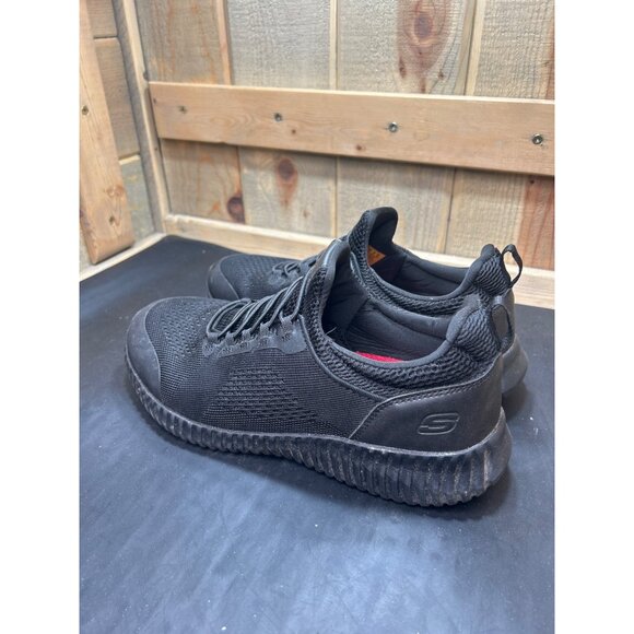 Skechers Womens 10W Black Slip-Resistant Air-Cooled Memory Foam Athletic Shoes - Picture 6 of 8